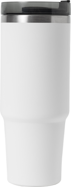 White steel thermo tumbler mockup, Png transparent